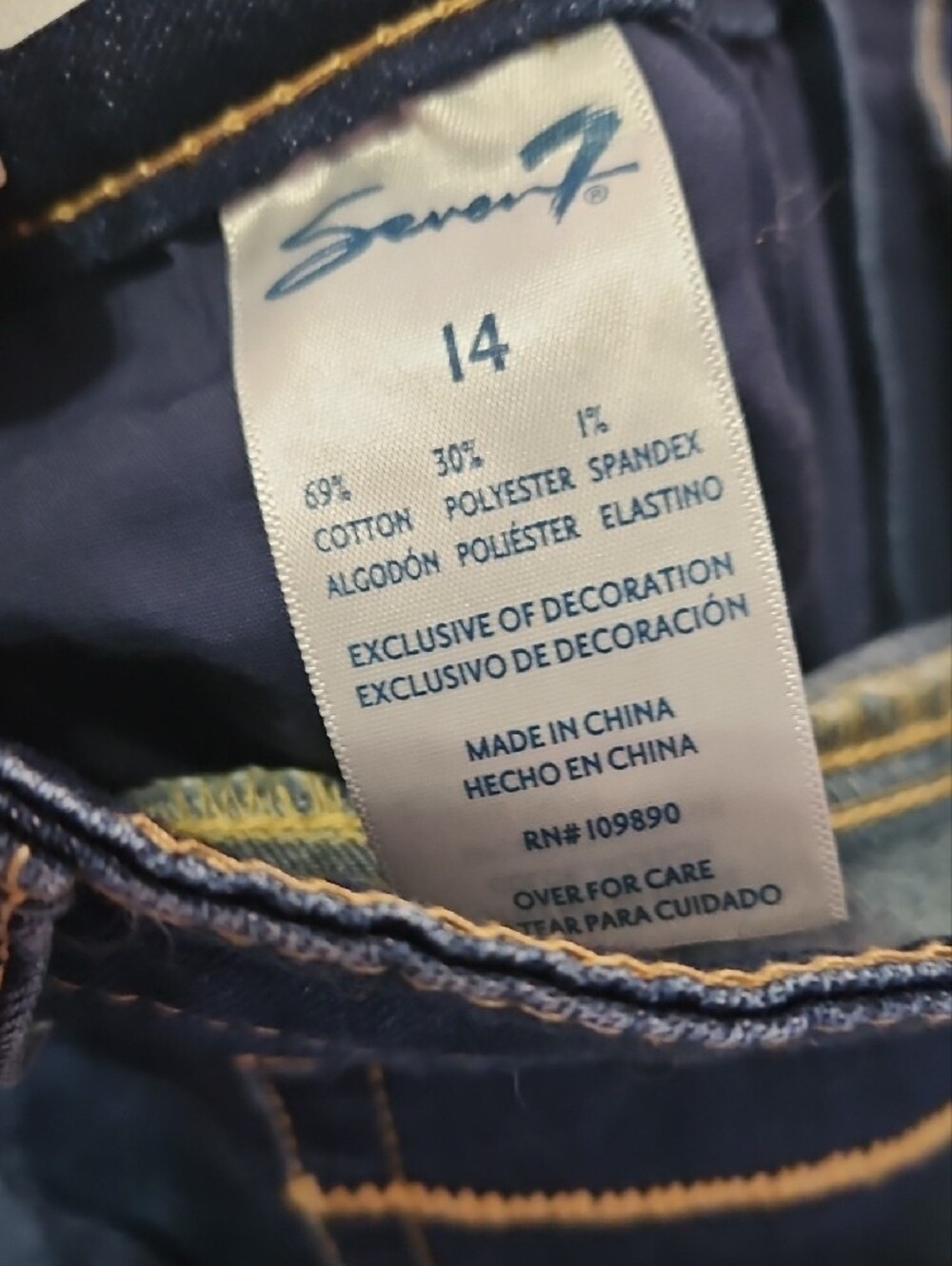 Seven7 Women's Dark Indigo Denim Boyfriend Bermuda Shorts - Picture 3 of 4